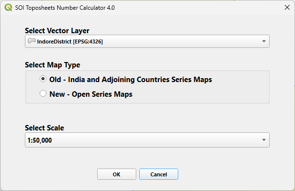 TopoSheet Number Calculator Plugin - User Interface